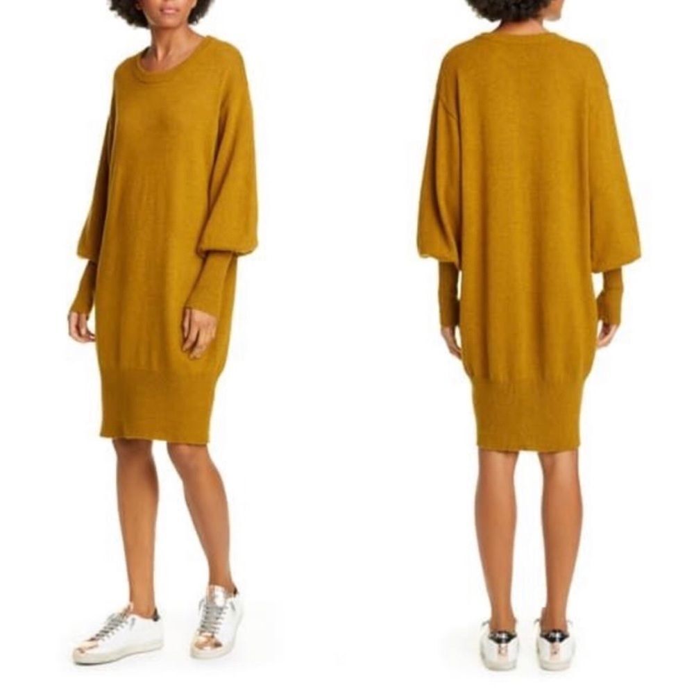 NSF CLOTHING Elise Balloon Sleeve Sweater Dress S
